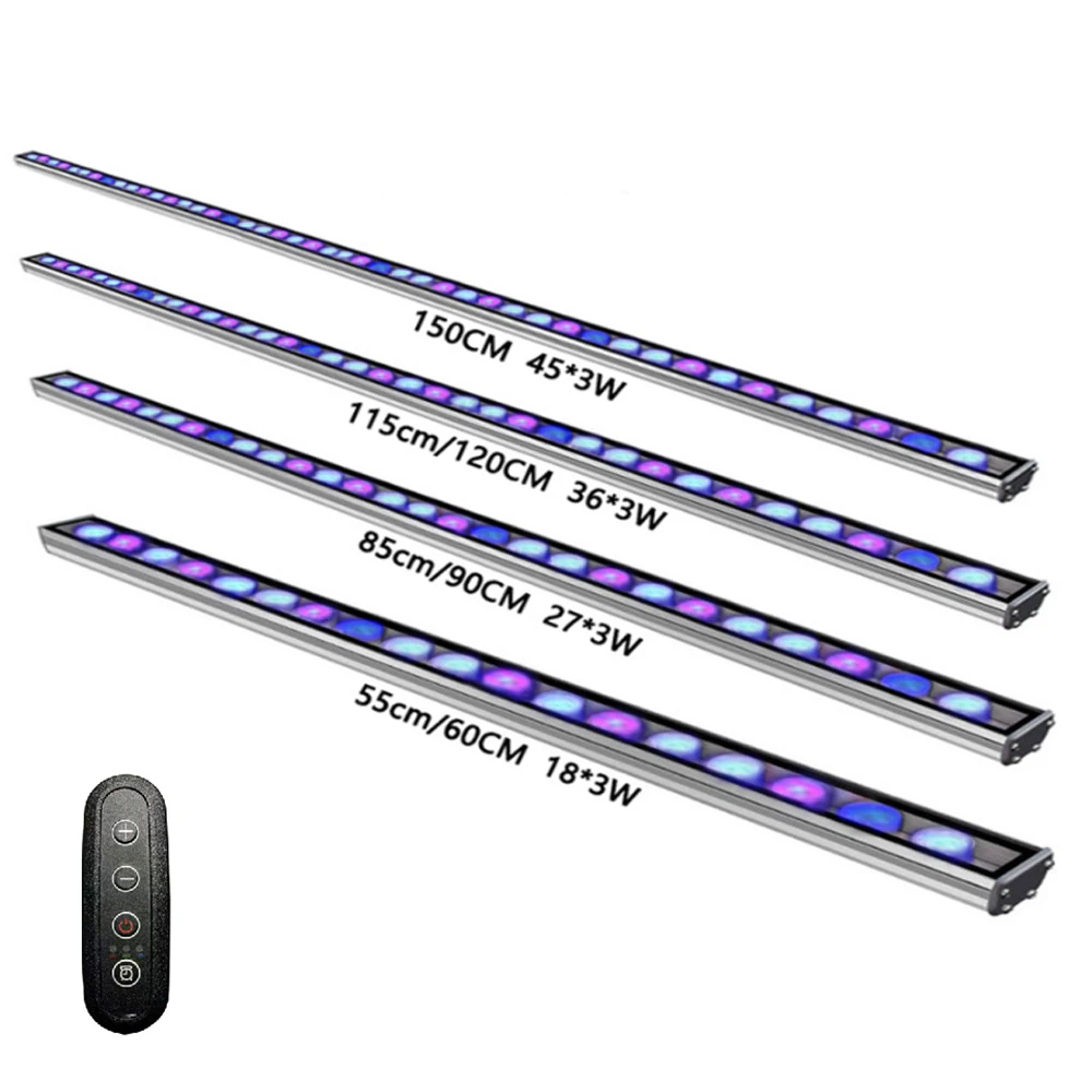 Imagem -03 - Impermeável Led Aquário Faixa Bar Luz Espectro uv Azul para Coral Reef Fish Tank Ip65 85cm 115cm 150cm 450nm 470nm