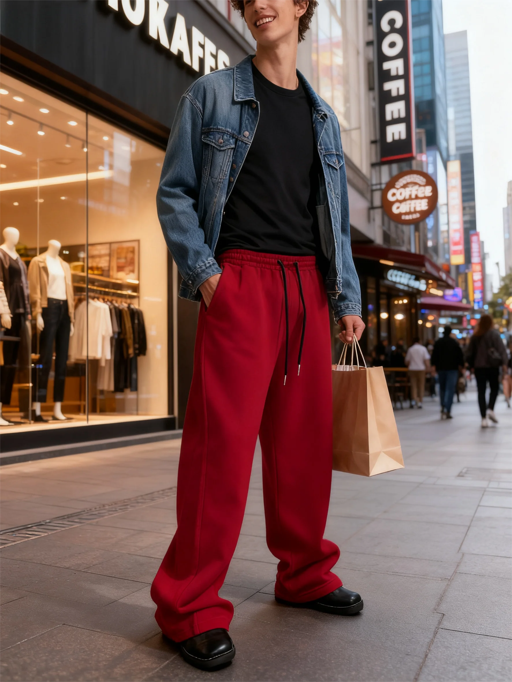 2026 New Men'S Lightweight Casual Straight-Leg Pants Breathable Spring/Fall Work Trousers Comfortable Fabric Casual Work Pants