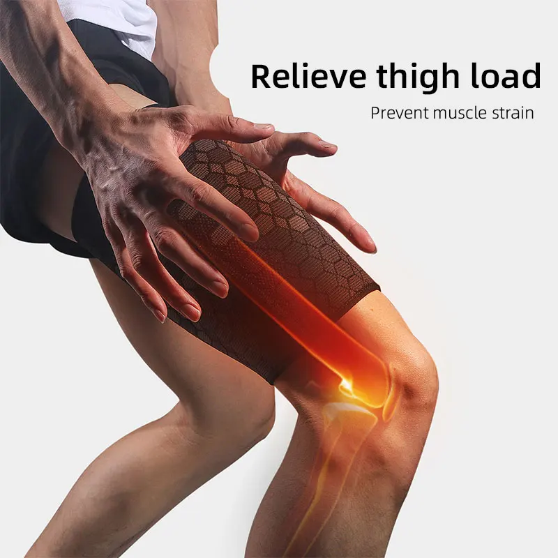 Cross-border High-elastic Knitted Nylon Sports Thigh Protector Cycling Basketball Football Anti-thigh Muscle Strain Leggings