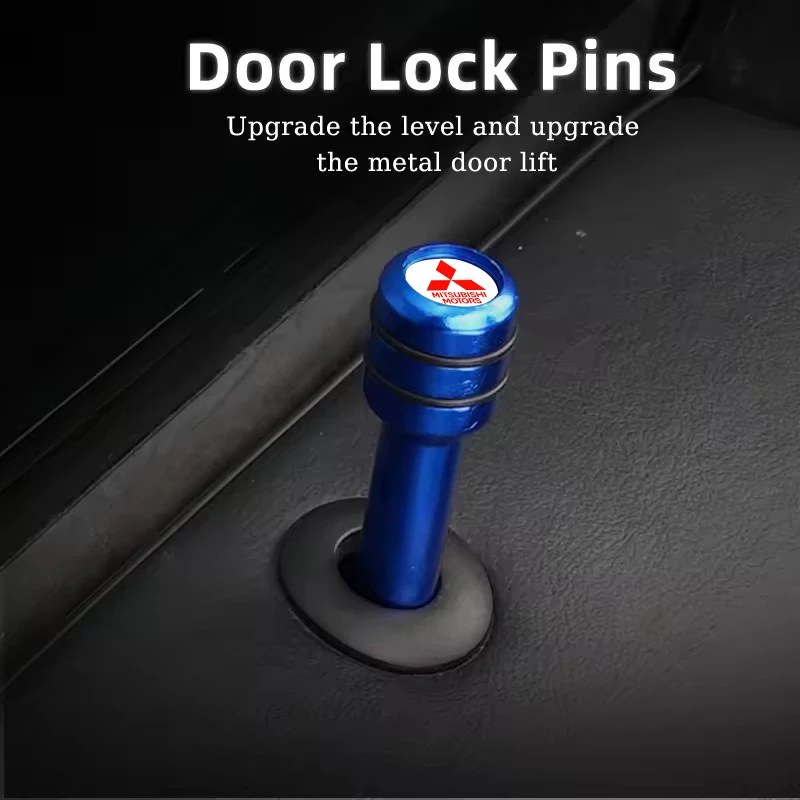 

2/4pcs Alloy for Mitsubishi Mirage Lancer 9 10 ASX L200 Colt Pajero Outlander Eclipse Car Door Lock Knob Pins Caps Covers