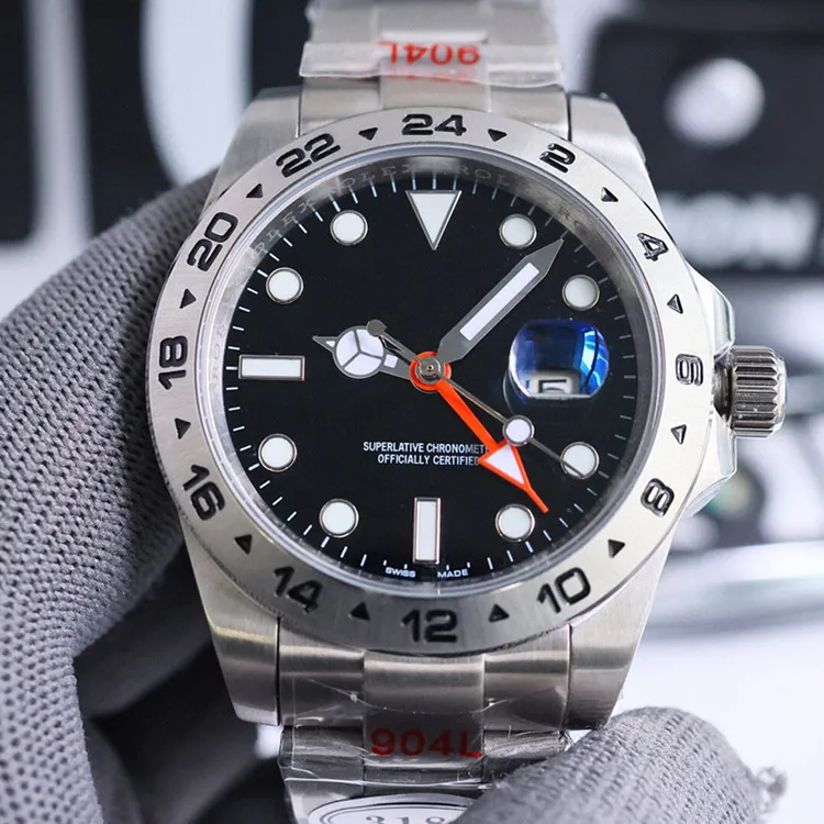 Hot Sale Items Explorer GMT Greenwich Creek Black Water Ghost Mechanical Watch Automatic Watch Men Luxury Watch Watches for Men