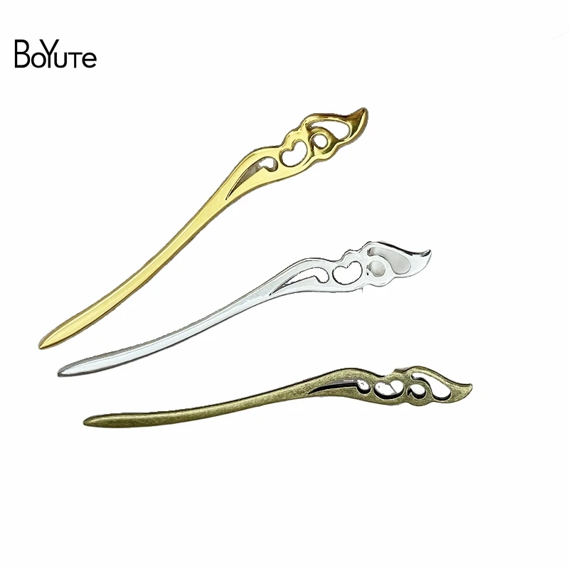 BoYuTe (10 Pieces/Lot) 4 Colors 16*149MM Vintage Bookmark Hair Stick Dual Use Diy Alloy Accessories