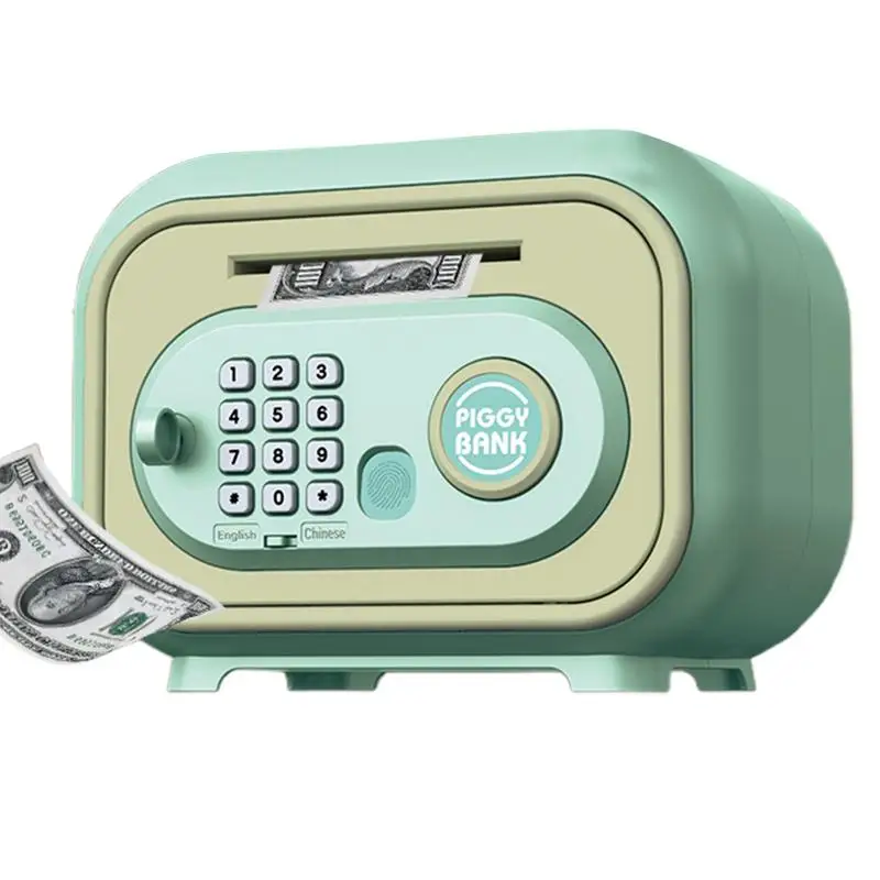 Electric Money Bank Cute Cash Coin Container With A Key Automatic Banking Money Container Safe Box With Password And Fingerprint