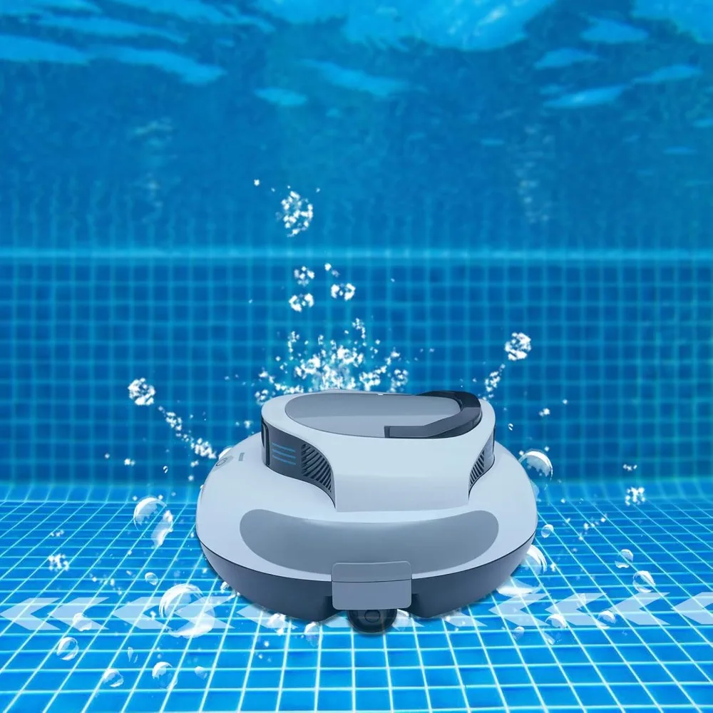 Robotic Cordless Pool Vacuum Cleaner for Above Ground Pools with Powerful Dual Brushless Motors Automatic Robot Cleaner for Pool