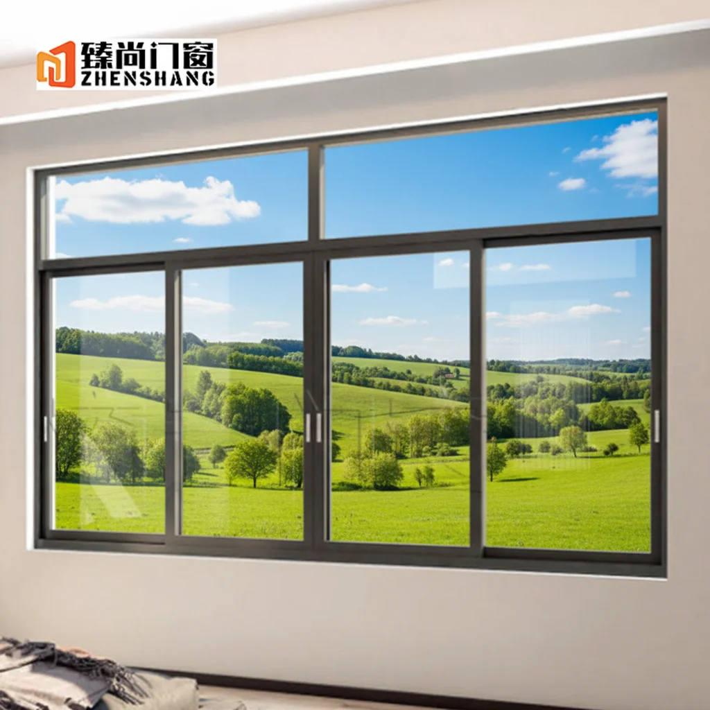 Custom Soundproof Aluminum Sliding Window Hurricane Casement Impact Windows Insulated Glass For House
