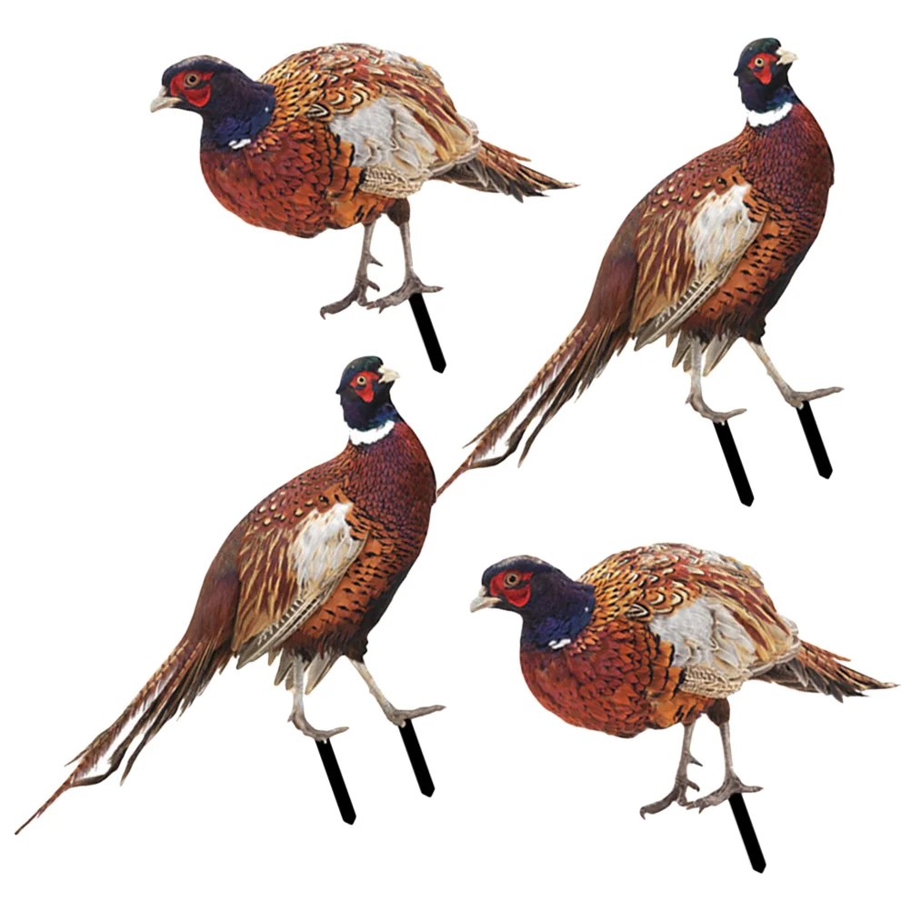 Pheasant Garden Decoration Yard Sign Stakes Yards Acrylic Lawn Ornament Insert Chicken Emblems