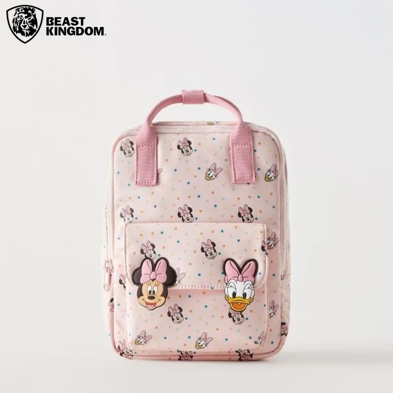 BEAST KINGDOM Daisy Minnie Backpack Cute Pink Shoulder Bag Mini School Bag Cartoon Children Backpack Birthday Present for Girls