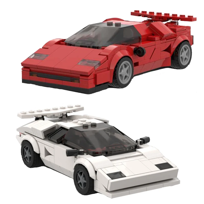 MOC Technical Car Building Blocks para crianças, Lamborghinis Countys, Speed Champions, City Racer, Vehicle Set, Brinquedos Presente, Técnico, Especialista