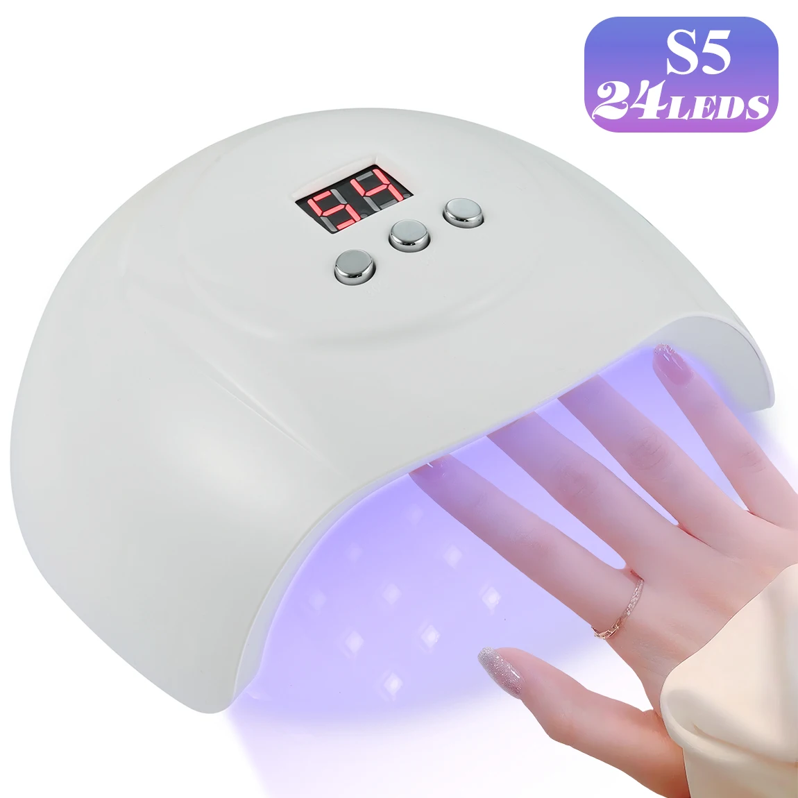 جديد الأشعة فوق البنفسجية LED مسمار مصباح 24 المصابيح مجفف الأظافر مع مستشعر الأشعة تحت الحمراء التجفيف السريع مصباح مانيكير لعلاج طلاء الأظافر مسمار أدوات الرسم
