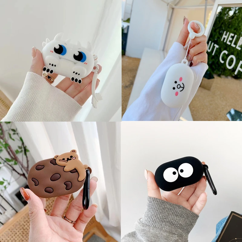 For OPPO Enco w11 Case Cartoon Cookie Bear hole Silicone Protective Cover for oppo enco buds Wireless Bluetooth Earphone Case