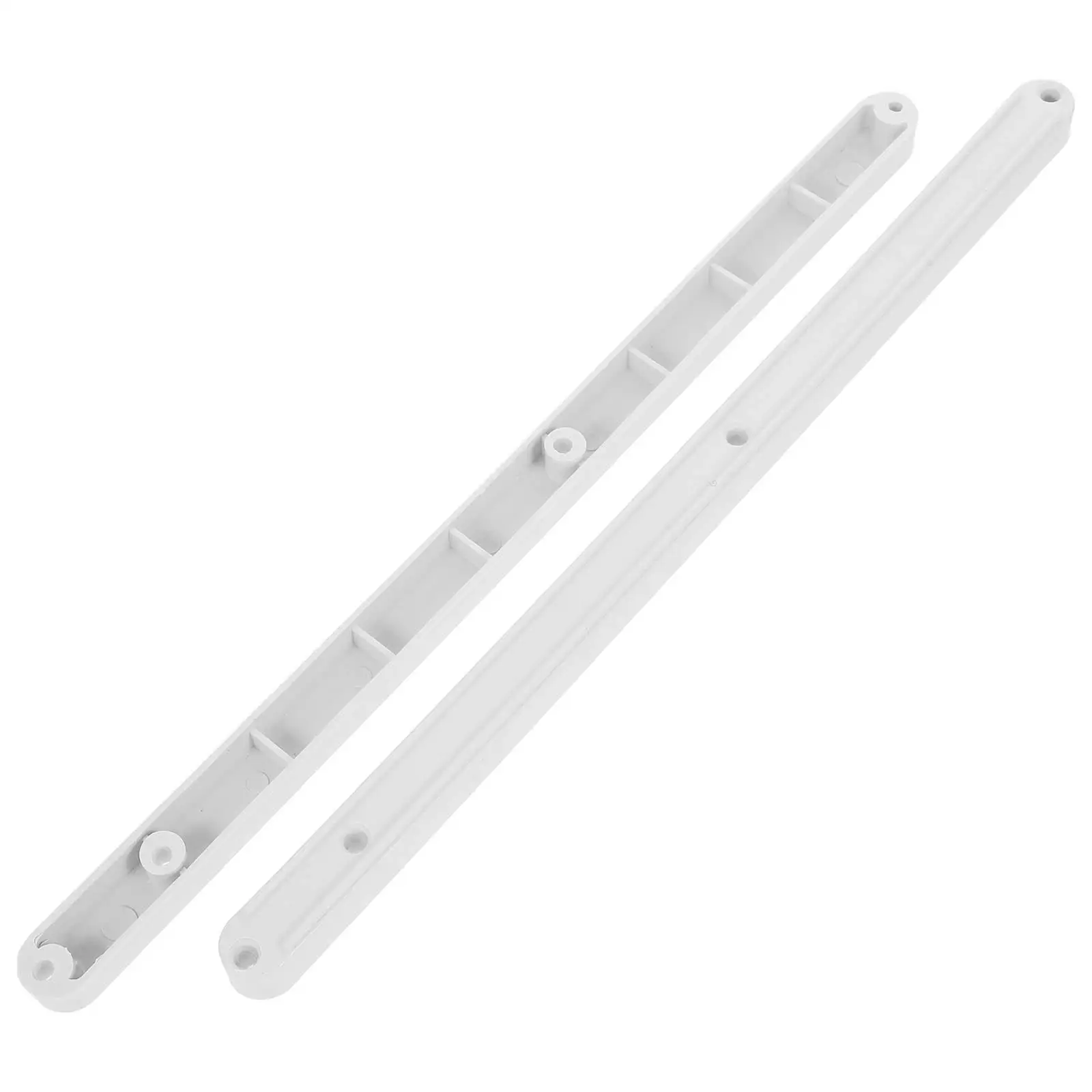 

2 Pcs 298mm White Plastic Drawer Rails Two Section Slides Smooth Silent Cabinet Wardrobe Dresser Bins Vanity Tables Easy Install