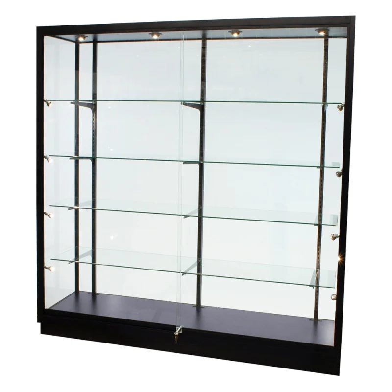 

Custoum.70inch Hight led lighted glass display showcase wall display