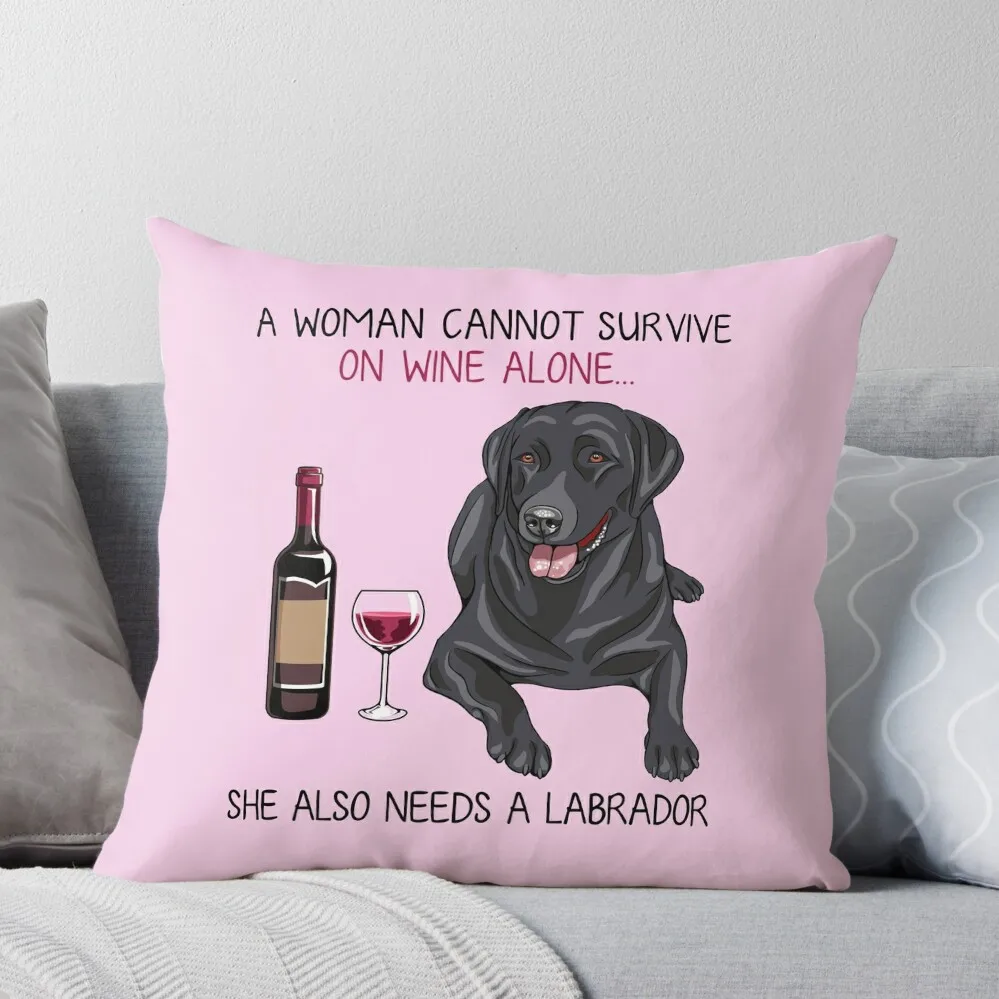 

Labrador and wine Funny dog Throw Pillow Cushion Covers For Living Room Pillowcases