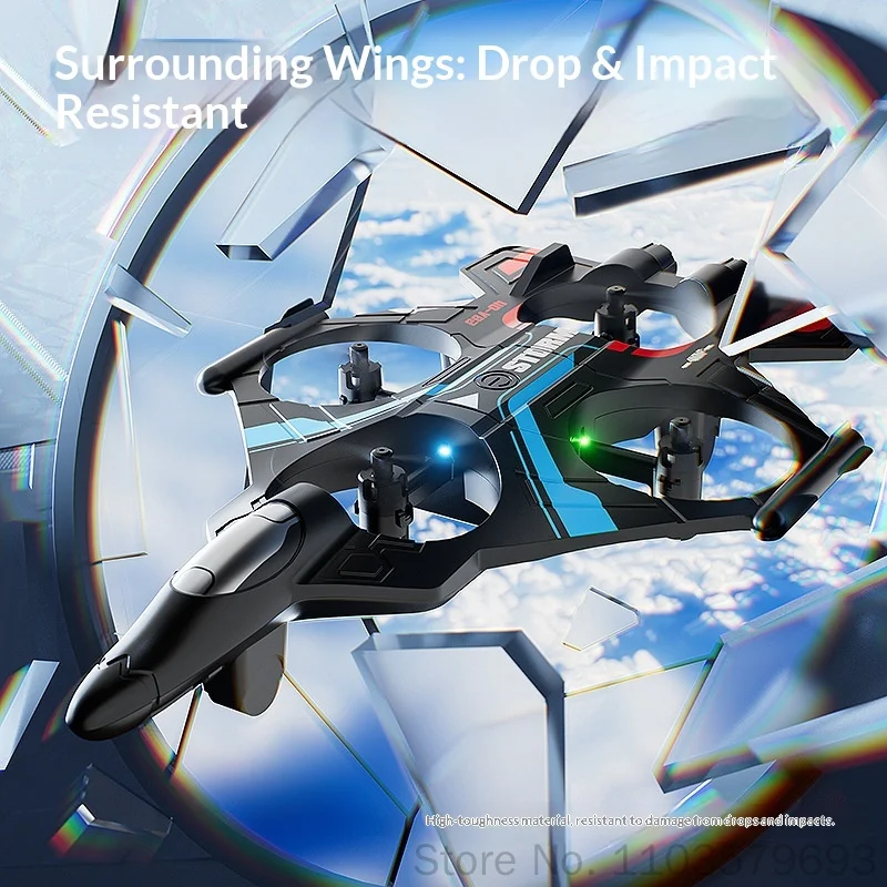 V62 Remote Control Drone 2.4g Altitude Hold Quadrotor Stunt Fighter Collision Resistant Enclosed Propeller Guard Aeromodel