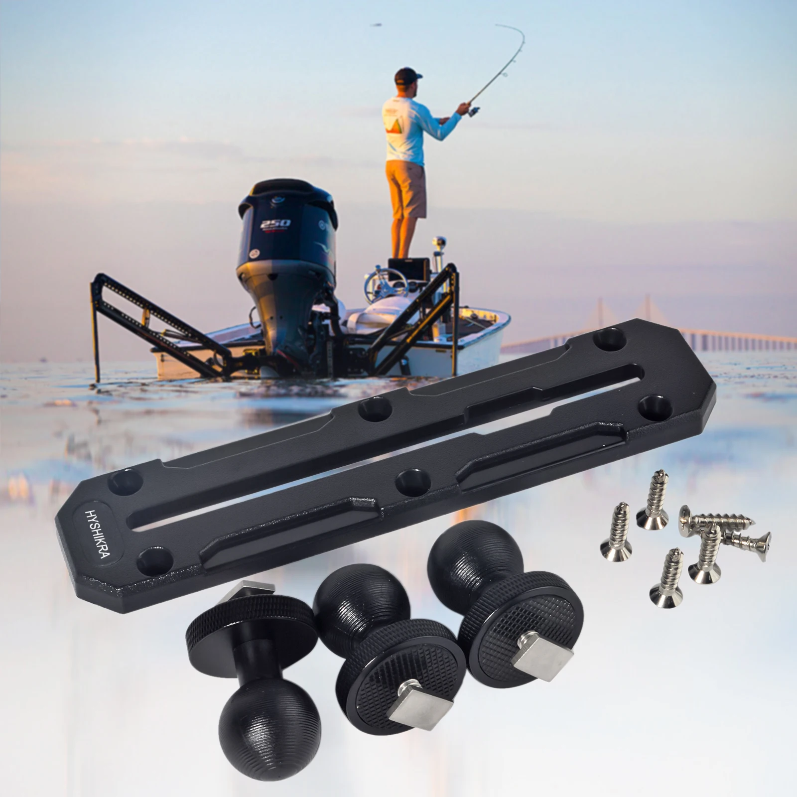 Universal 25mm 3-Ball Mount Base W/Screws for RAM Mounts B Size Double Socket Arm for Fishing-Fit Paddle,Radio & Phone Holder