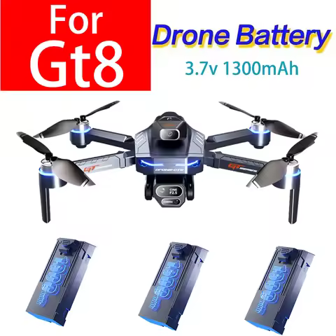 Original 3.7V 1300mAh GT8 Drone Battery Screen 4K Professional 8K Battery For GT8 RC Quadcopter Spare Battery Accessories Parts