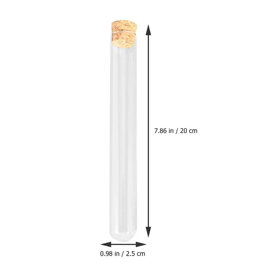 10 Uds. De tubos de ensayo para terrario, tubos de laboratorio de vidrio, contenedor de almacenamiento de muestras transparente para plantas, Vial de centrífuga, accesorio de viaje