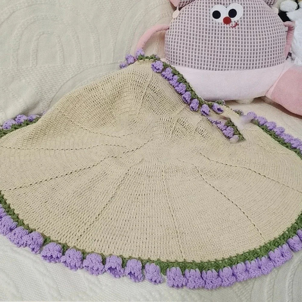 

Одеяло с букетом роз «сделай сам», пряжа, шарики, вязаное крючком одеяло, материал ручной работы, упаковка, одеяло, подарок, складные одеяла 80/100 см