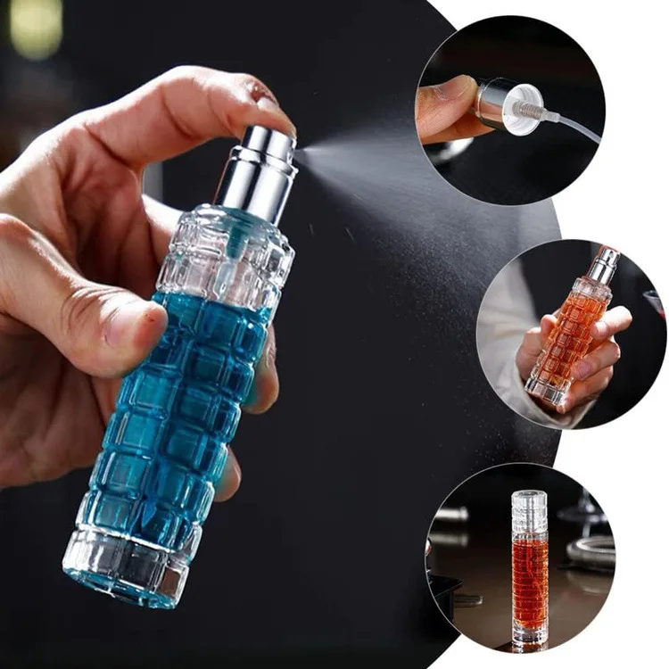 Bottiglie spray in vetro da 2 pezzi Squisite atomizzatore di profumo riutilizzabile Bottiglie spray vuote Bottiglie con custodia per pompa profumata da viaggio da 30 ml