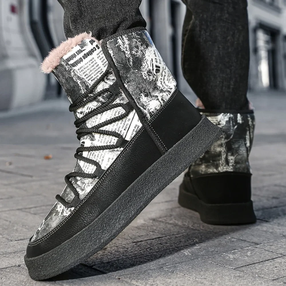 

2026 New Lace-Up Snow Boots Fur Integrated Cotton Shoes Women's Fashion Winter Short Boots with Velvet Inner Height Shoes