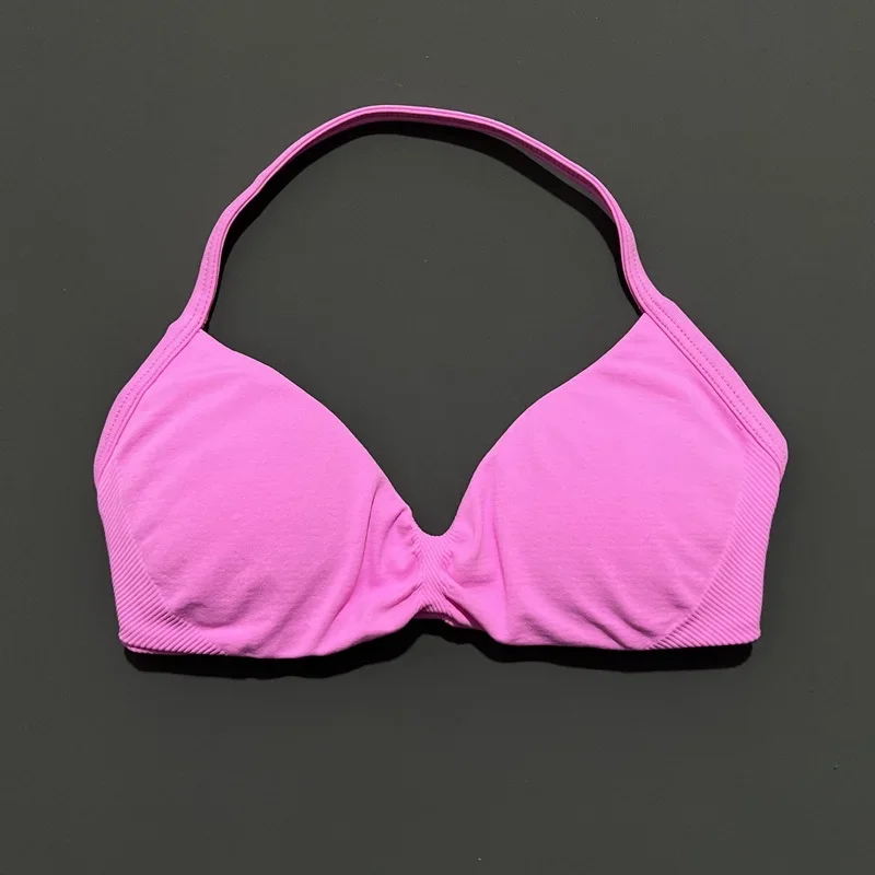 HISTELLO Sportbeha Push Up Strappy Sexy Open Back Gym Crop Top Verwijderbare Cups Vrouwen Workout Kleding Gym Top Halter Sportbeha