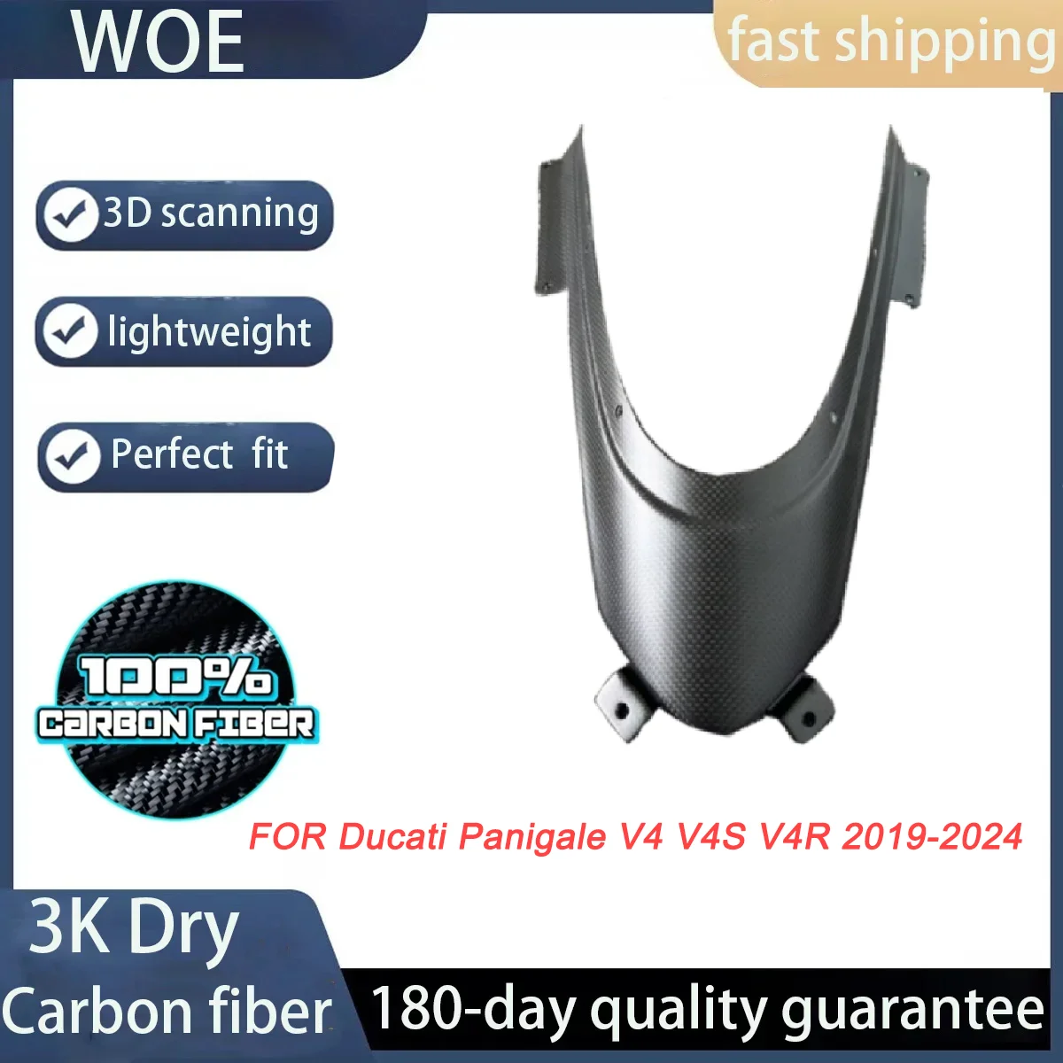 

For DUCATI Panigale V4 V4S V4R 2021 2022 2023 2024 3K 100% Dry Carbon Fiber Motorcycle Accessories Front Windshield Wind Shield