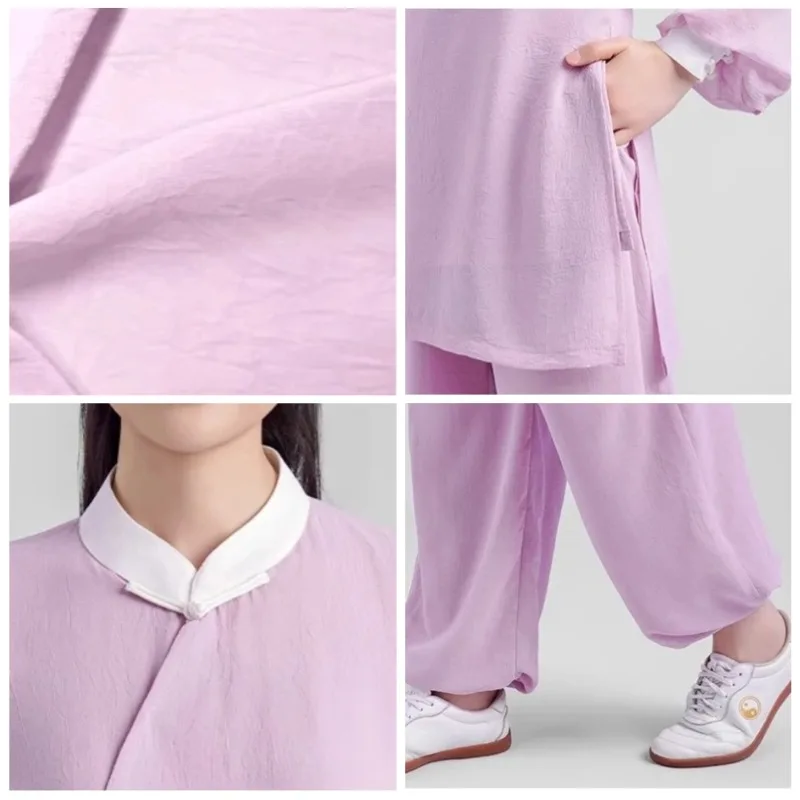 Women's Elegant Martial Arts Clothes Tai Chi Uniform Kung Fu Performance and Competition Costume Traditional Chinese Style