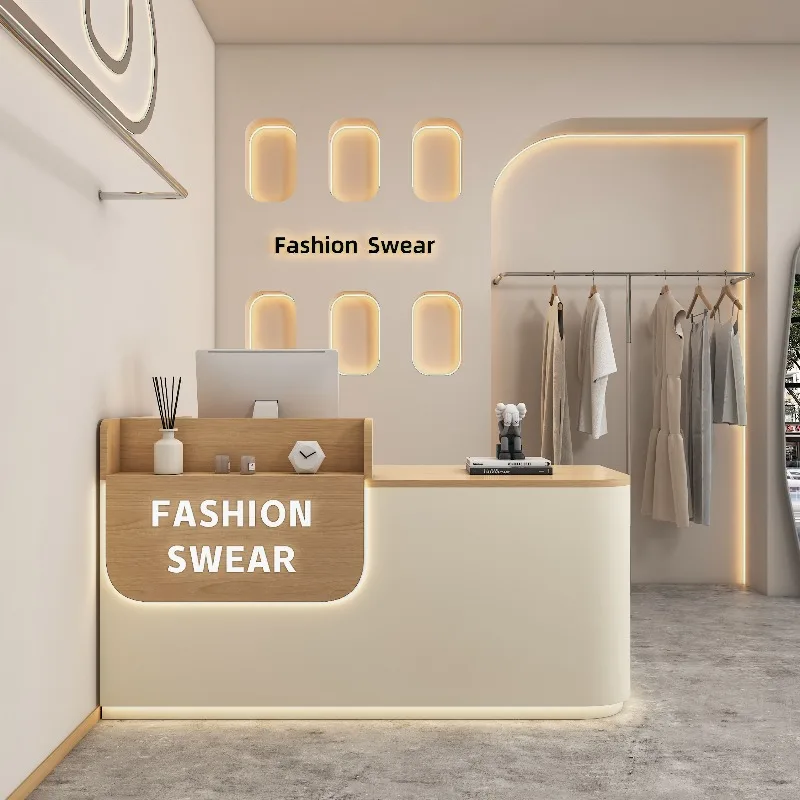 المنظمون تصميم مكاتب الاستقبال متجر حديث تجميل بار فاخر فندق عرض مكاتب الاستقبال مكتب الشركة صالة الأثاث #2