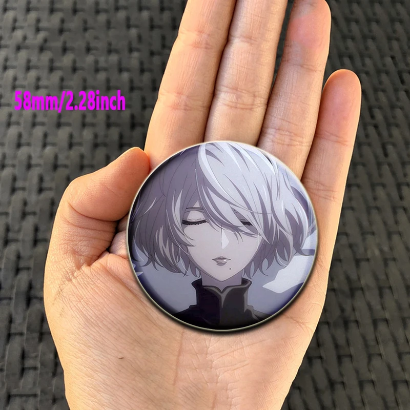 32/58 مللي متر أنيمي زر دبوس Yorha الشكل NieR Automata شخصيات اللعبة الشعبية Fanart الكرتون دبابيس أيقونة شارة اكسسوارات الهدايا #3