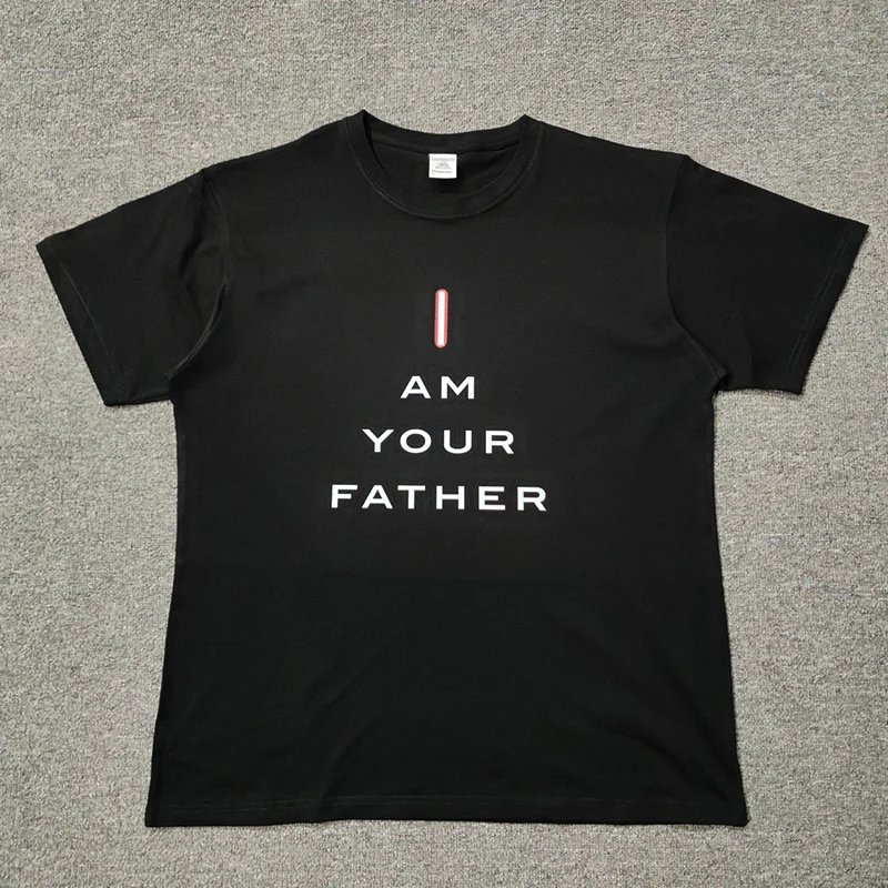 Camiseta de manga corta I Am Your Father Jedi, de algodón puro, con estampado de verano, popular entre los jóvenes, holgada, antibacteriana, gruesa, para jóvenes