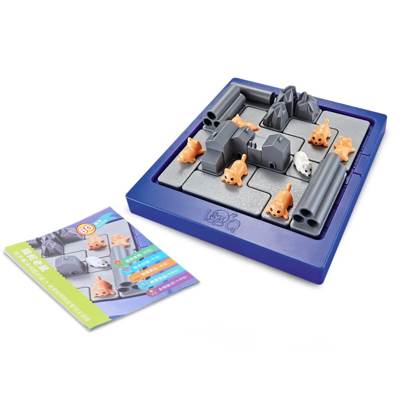 Children's Puzzle Board Games Adventure Parking Brain Game Montessori Toy Mouse Blocks ToFor Kids Logic & Cognitive Training