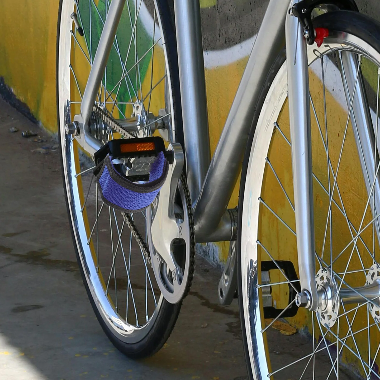 6Pcs Cycling Pedal Straps Adjustable Footrest Bands Lightweight Durable Universal Bike Pedal Feet Fix Bands Exercise Bike