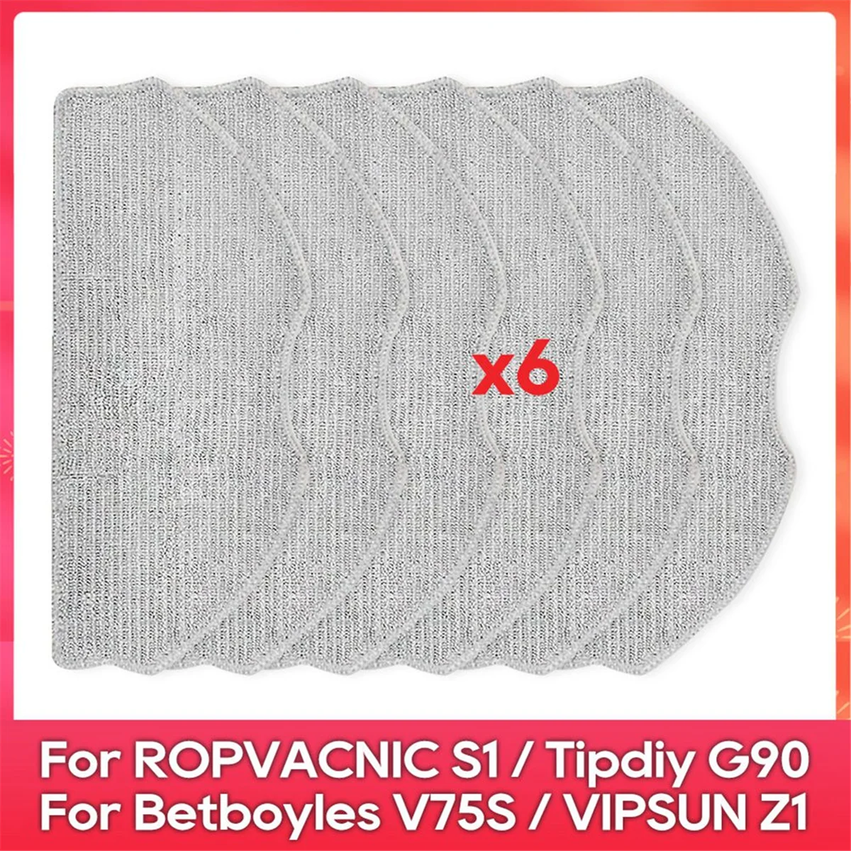 ل ROPVACNIC S1 / Tipdiy G90 / Betboyles V75S / VIPSUN Z1 قطع الغيار الملحقات جهاز آلي لتنظيف الأتربة ممسحة القماش خرقة
