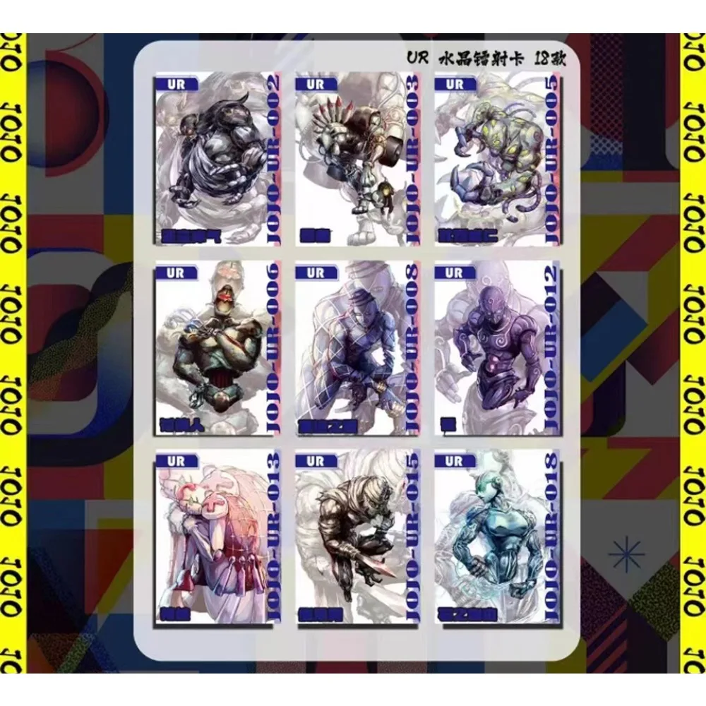 Wholesale JoJo's Bizarre Adventure Cards Collection for Children Inspirational Suspense Crystal Laser Cards Toys Birthday Gifts