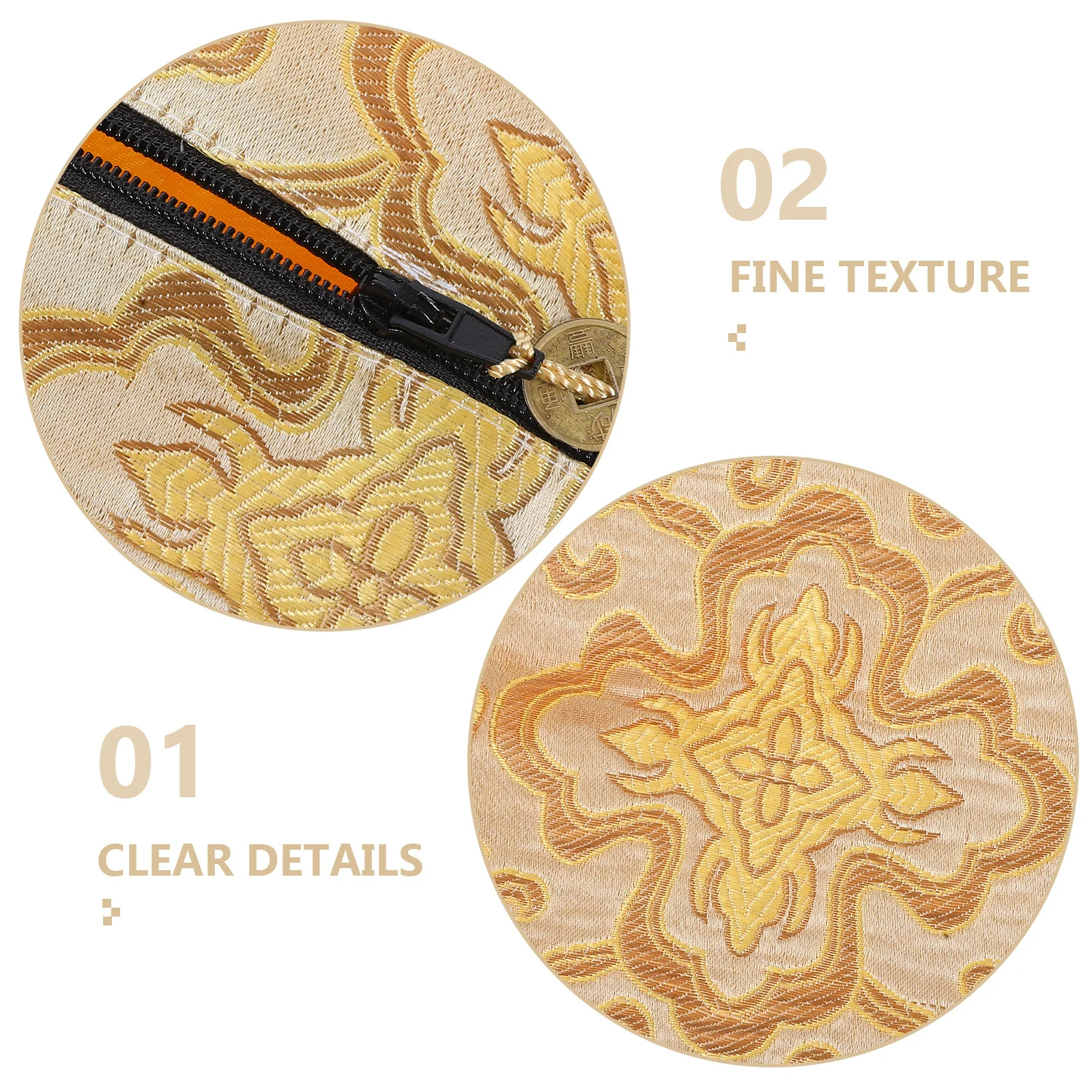 Zipper Scripture Bag Elegant Tassel Embroidery Classic Cloth Packaging Prayer Book Pouch Buddhist Storage Organizer Cover