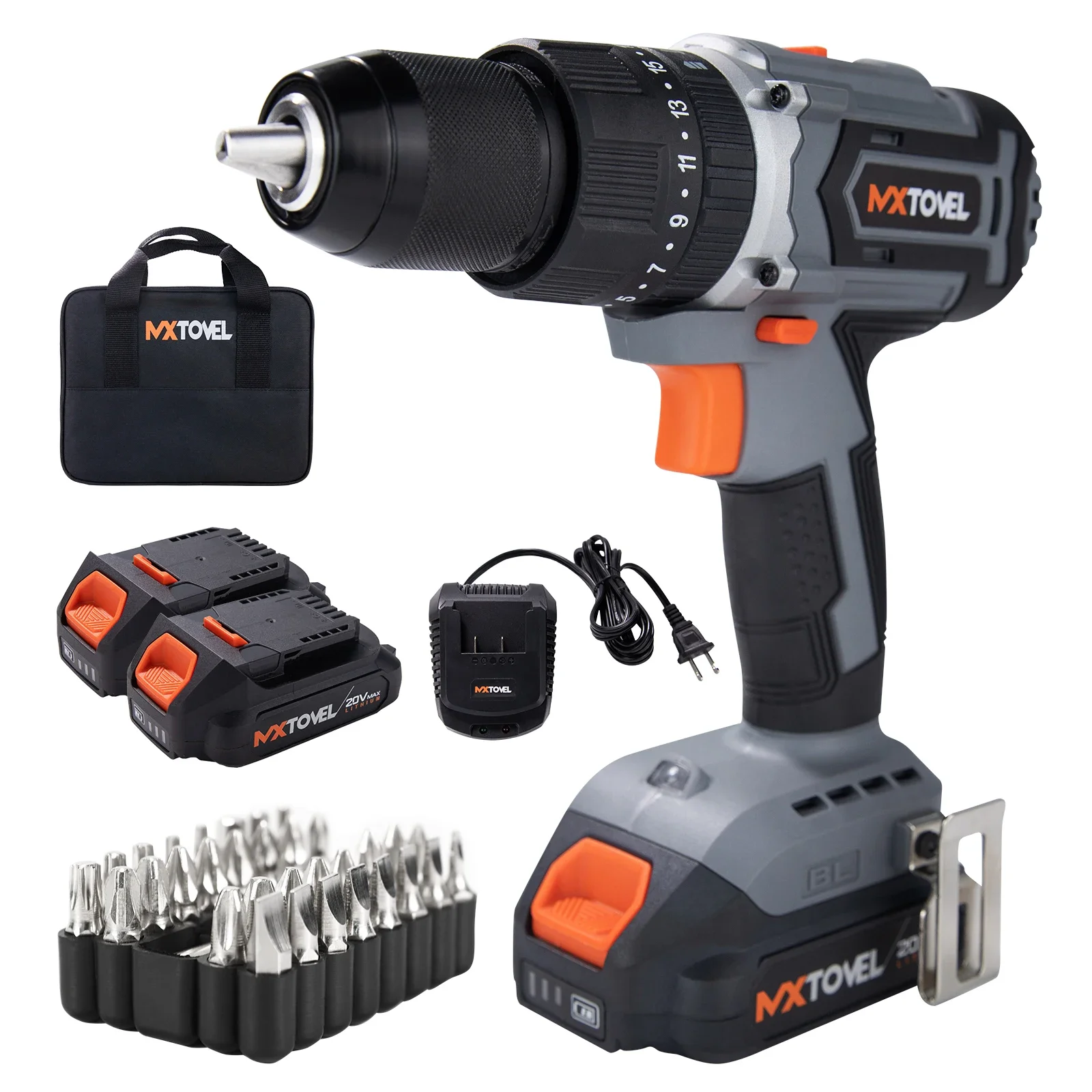 

OEM 20V Lithium Battery Power Double Speed Metal Chuck Brushless Motor Cordless Hammer Drill Screwdriver power screw drivers