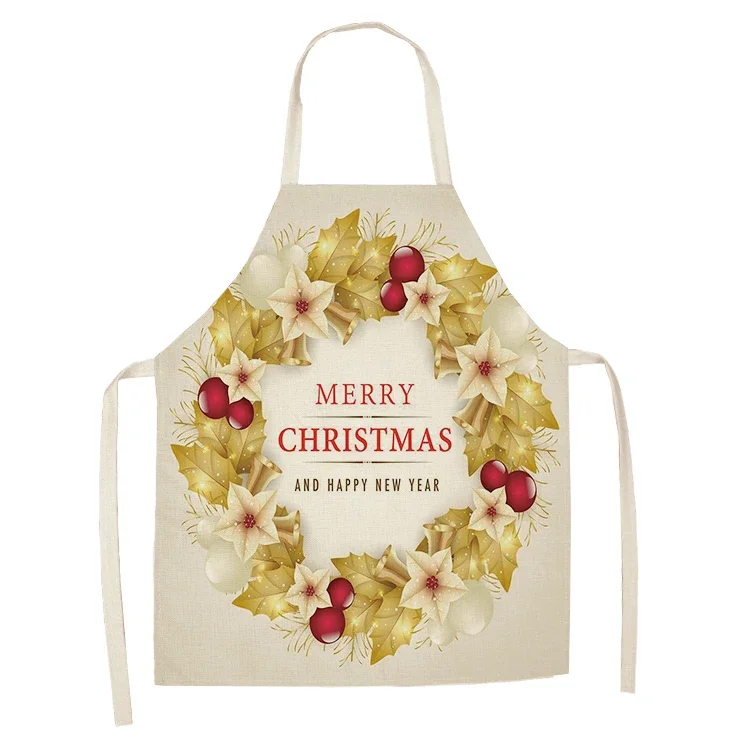 Christmas Decoration Sleeveless Apron Ladies Apron Kitchen Cooking Accessories Children Adult Cleaning Tools Tablier Delantal