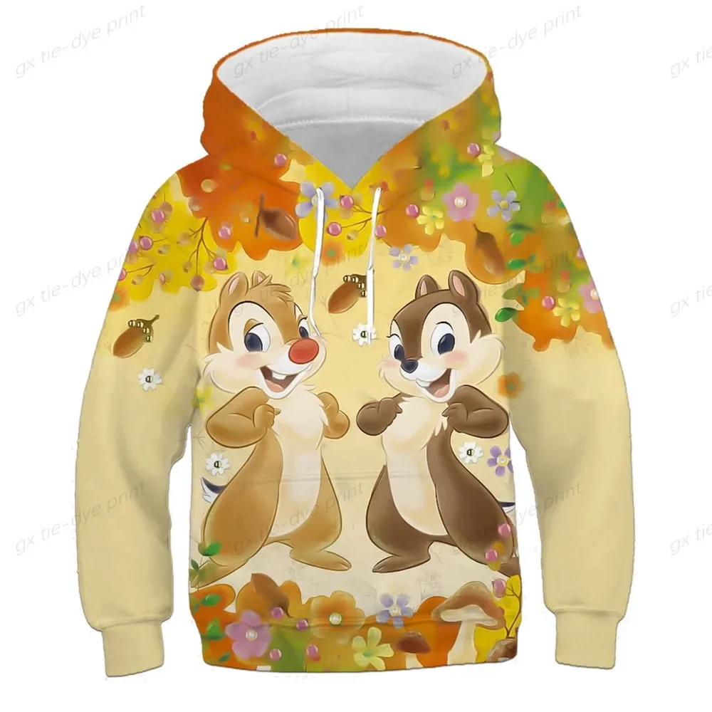 Children\'s Cute Deer Bambi Disney Cartoon Hoodie Boys And Girls Cotton Sweatshirt Children\'s Top Baby Jumper 2-16 Years Old