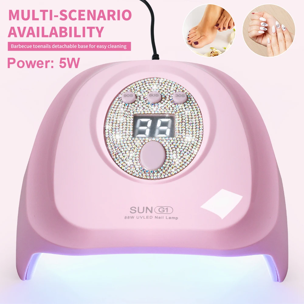 เล็บ 24 ชิ้น UV/LED Rapid Cure โคมไฟเล็บมืออาชีพ Phototherapy Light สําหรับเล็บ Salon เจลอะคริลิค Art Quick Drying เครื่องมือ