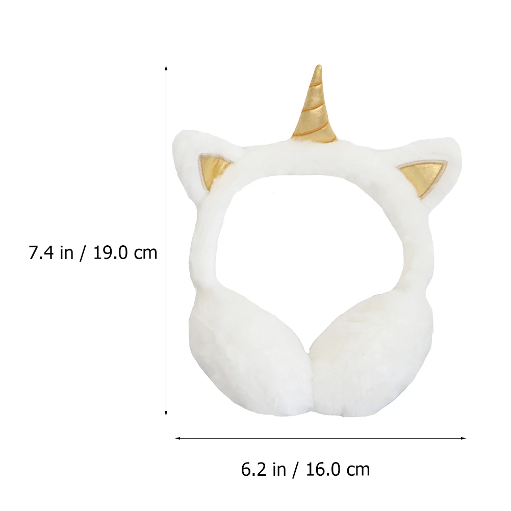 

Unicorn Earmuffs Warm Ear Warmer Foldable Winter Cover Gifts for Kids Creative Lovely Soft Furry Earmuffs