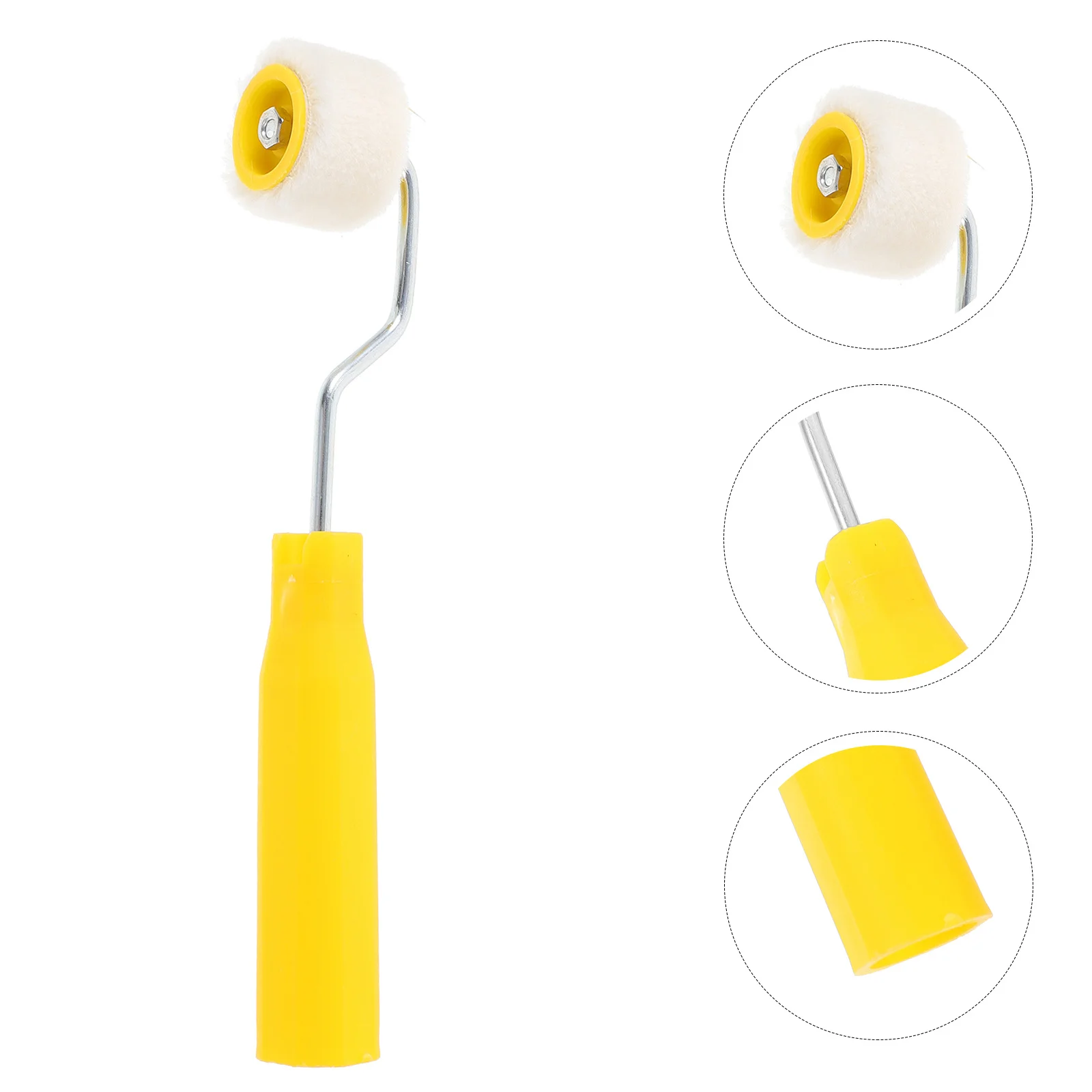 

2pcs Wool Paint Roller Brush 2Cm Mini Size Durable Soft Handle For Wall Painting Tool Home Improvement Supplies