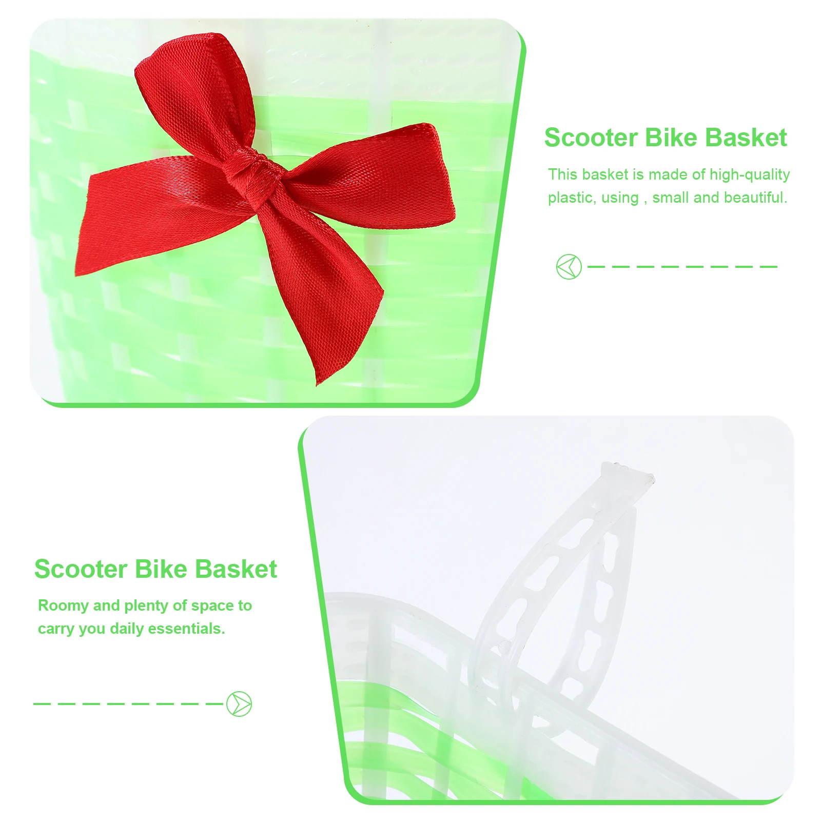 1Pcs Children Scooter Storage Basket Small Plastic Frame Music Function Bike Accessories Outdoor Use Bike Basket