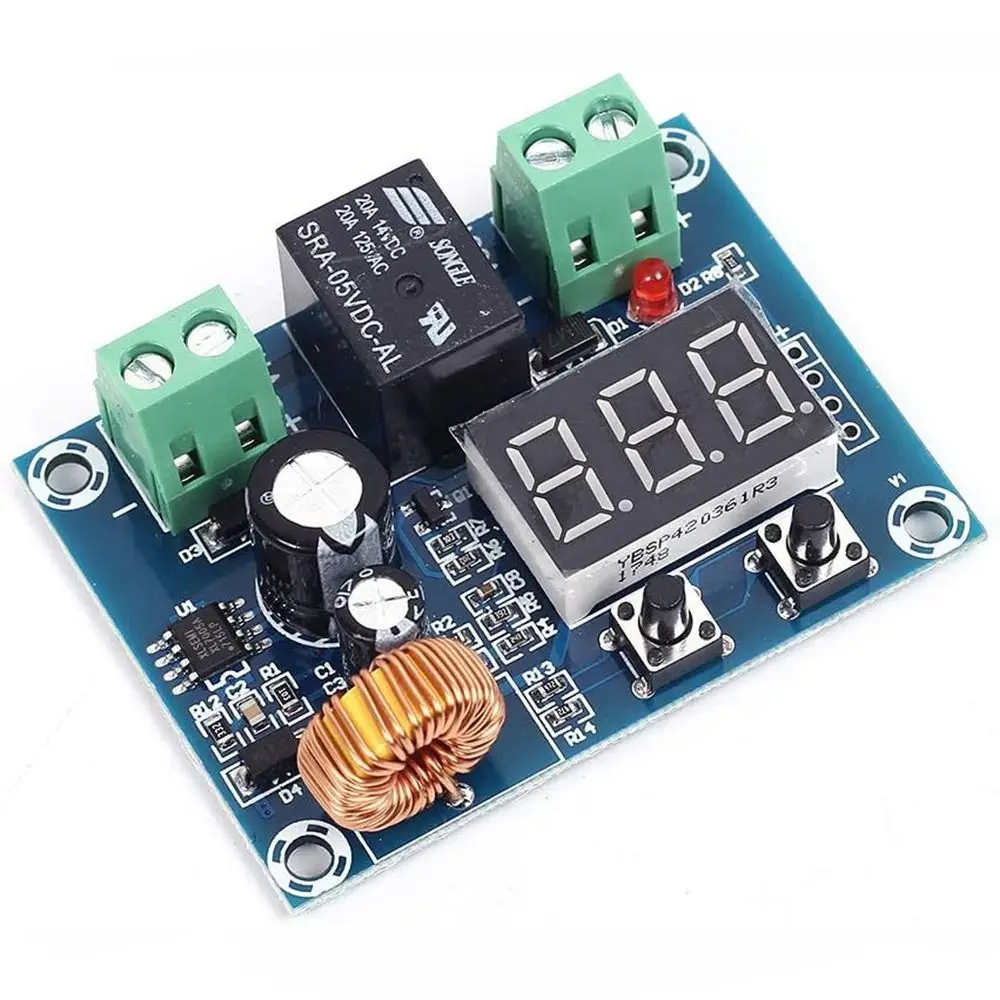 2 pces display digital dc 12v-36v proteção contra sobrecarga azul módulo protetor de baixa tensão saída chumbo ácido bateria de lítio