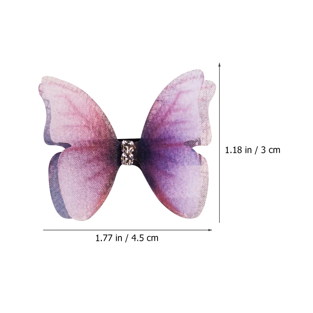 

20Pcs Hair Butterflies Clips Fairy Double Layer Hair Accessories Lightweight Comfortable for Women Girls Party Wedding Festival