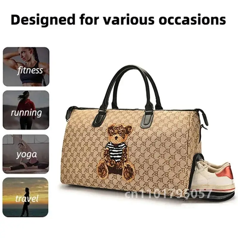 Fashion Travel Bag Traveling Luggage Zipper Storage Bag Carry-on Trips For Strap Shoulder Single Bag Short Duffle With Bussiness