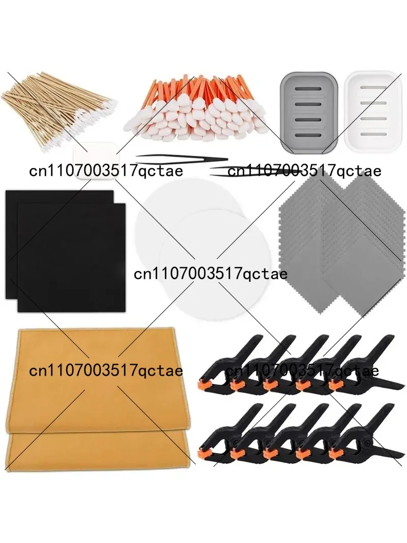 210 Pcs Card Cleaning Kit,  Card Grading Care Flattening Repairing Tool Cleaner Accessories for Collector