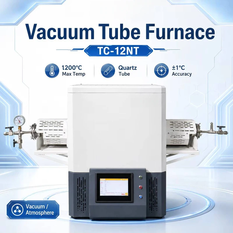 1200C Factory Price Heating Quartz Electric Vacuum Sintering Atmosphere Tube Furnace