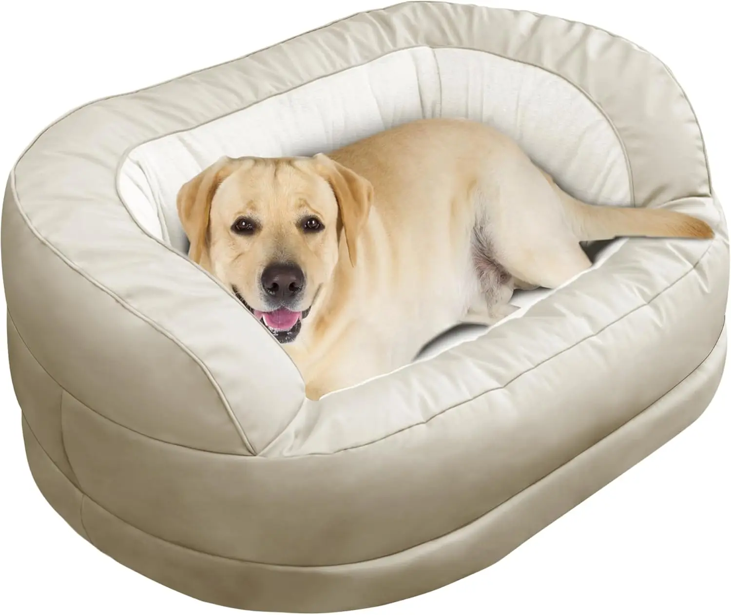 

Calming Dog Bed for Large Medium Dogs, XXL 16" Depth High Sides Cuddler Large Dog Couch Bed Oval Anti Anxiety Dog Bed wi