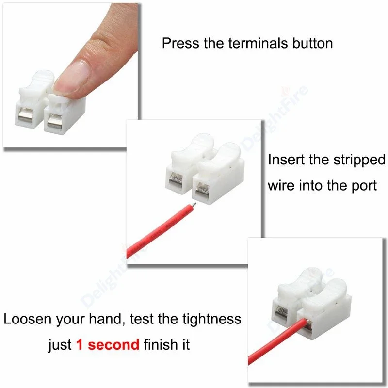 2-poliger Kabel drahtst ecker kein Löten kein Schweißen Schnell block federklemme keine Schraub verbinder klemme zum sicheren Einspleißen in Draht