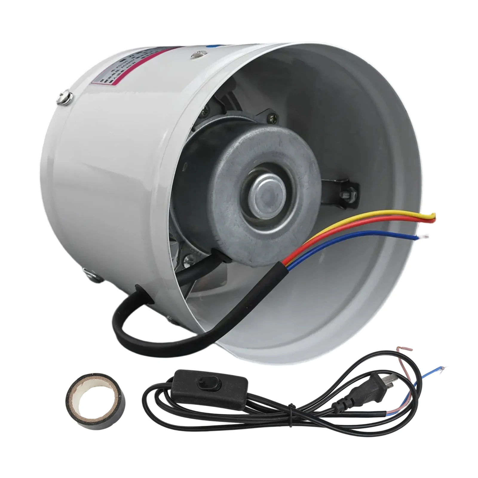 Air Circulation Ventilation Solutions Kitchen Exhaust Fan Turbo Motor Fan Blower White Compact Size Effective Heat Dissipation